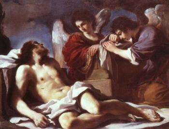Guercino : Angels Weeping over the Dead Christ